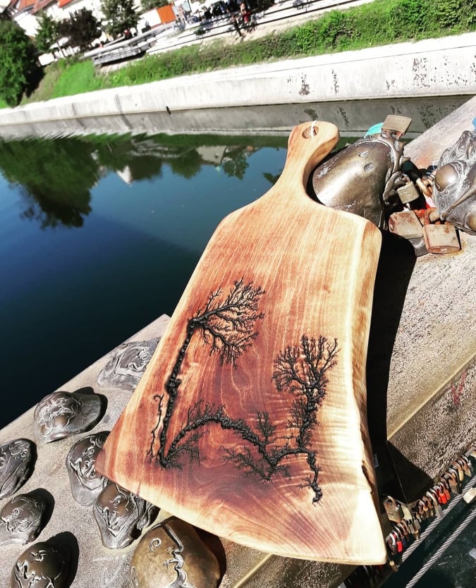 Wood burning-strela v lesu